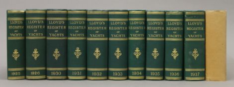 Lloyd's Register of Yachts 1925, 1926, 1930, 1931, 1932, 1933, 1934, 1935, 1936, 1937, 1937,