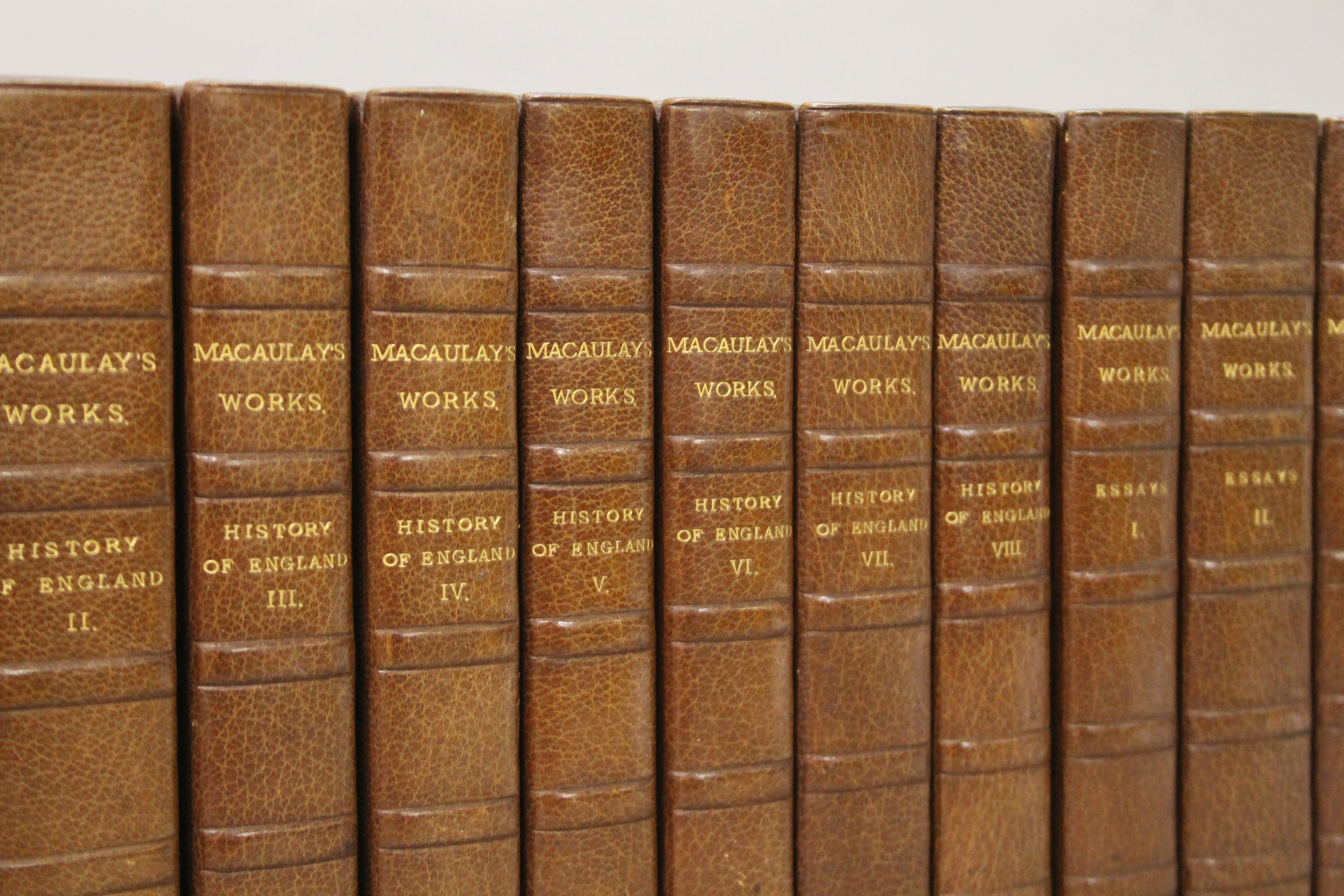 Macaulay (Lord), Works: History of England, Essays, Miscellaneous 16 vols, - Image 2 of 11