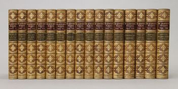De Quincy (Thomas), Works, fourth edition, 16 vols, finely bound in full brown calf,