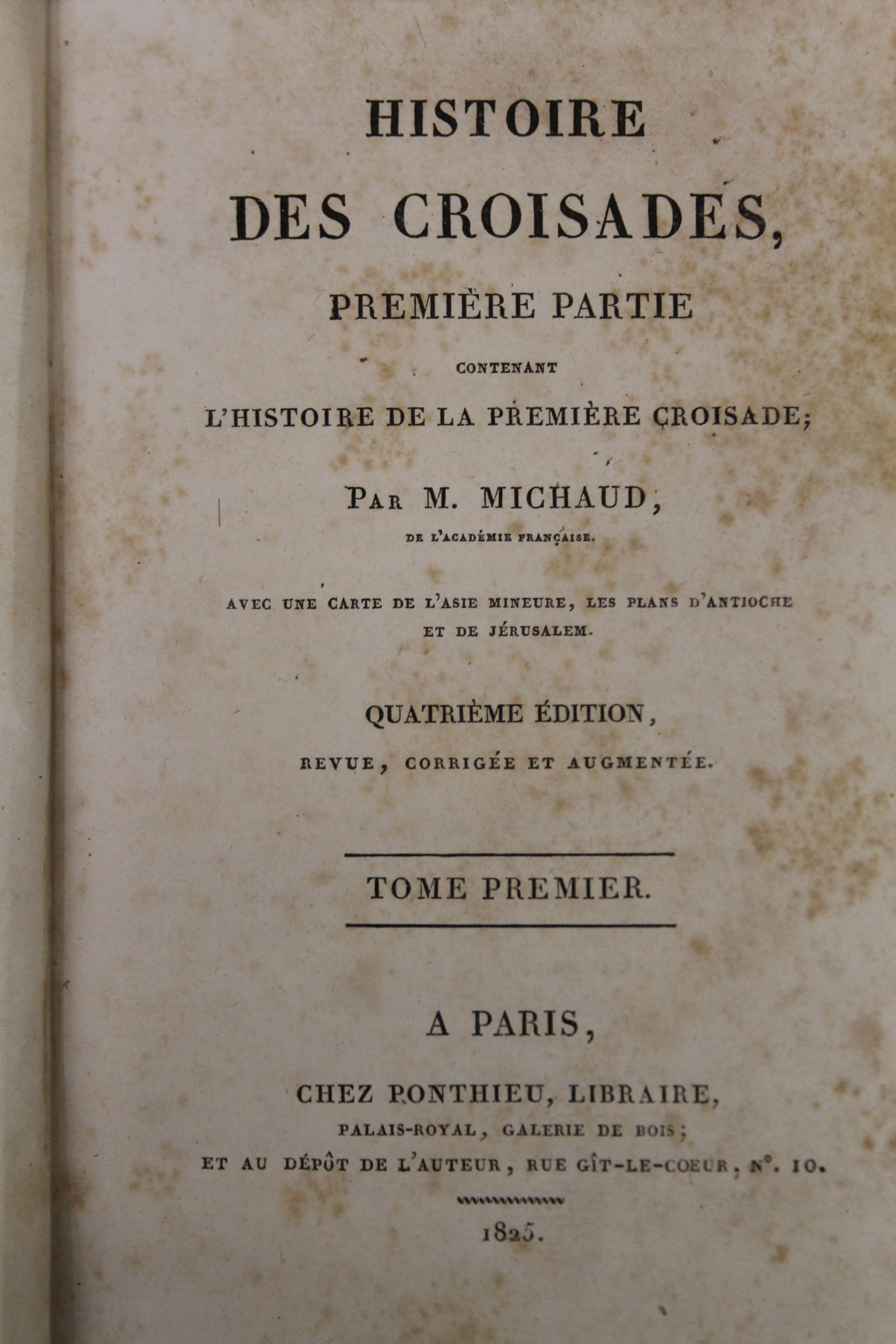 Michaud (Joseph Francois), Histoire des Croisades, 6 vols, quatrieme edition, - Image 8 of 18