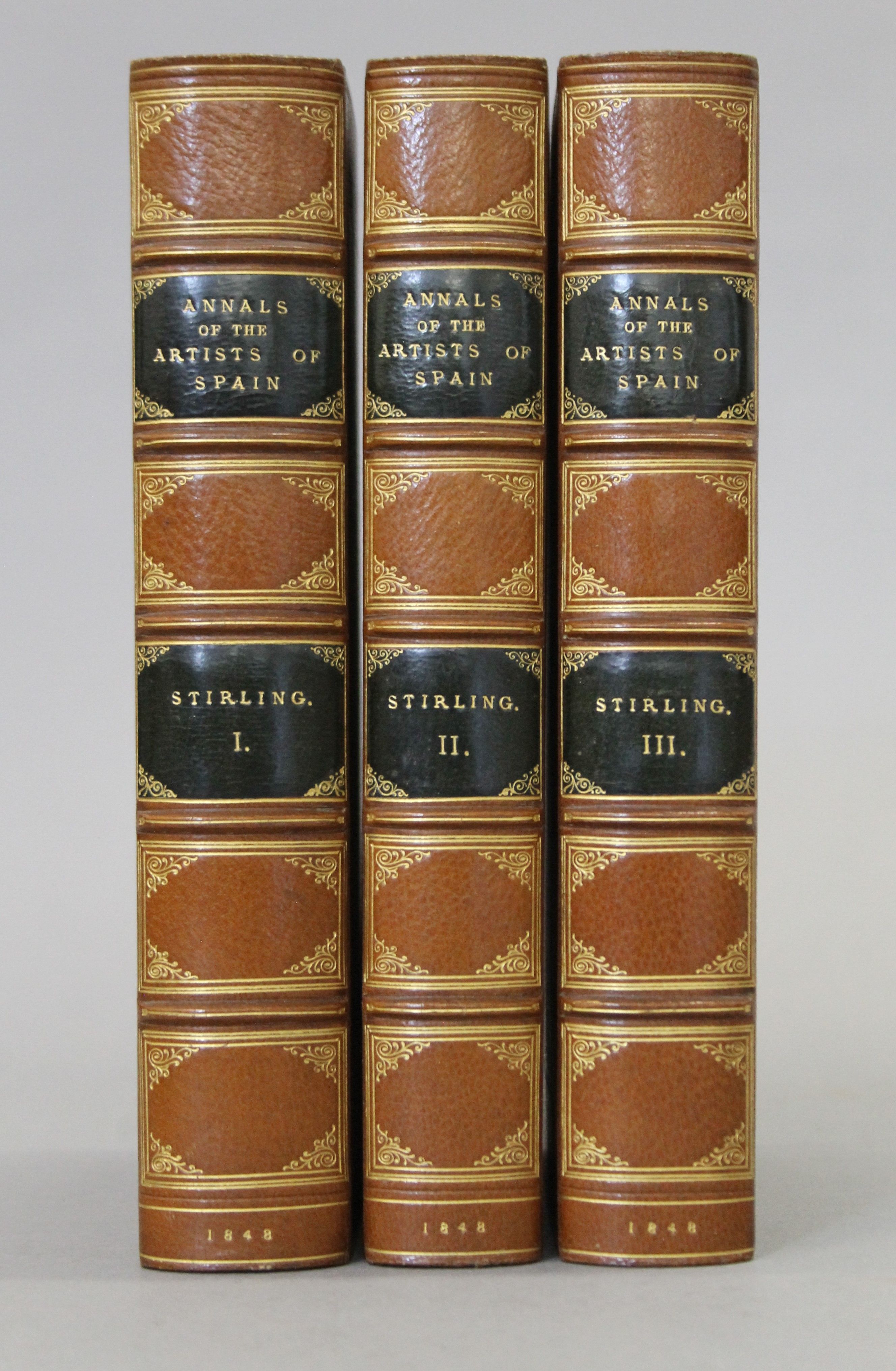 Stirling( William), Annals of the Artists of Spain, first edition, 3 vols,