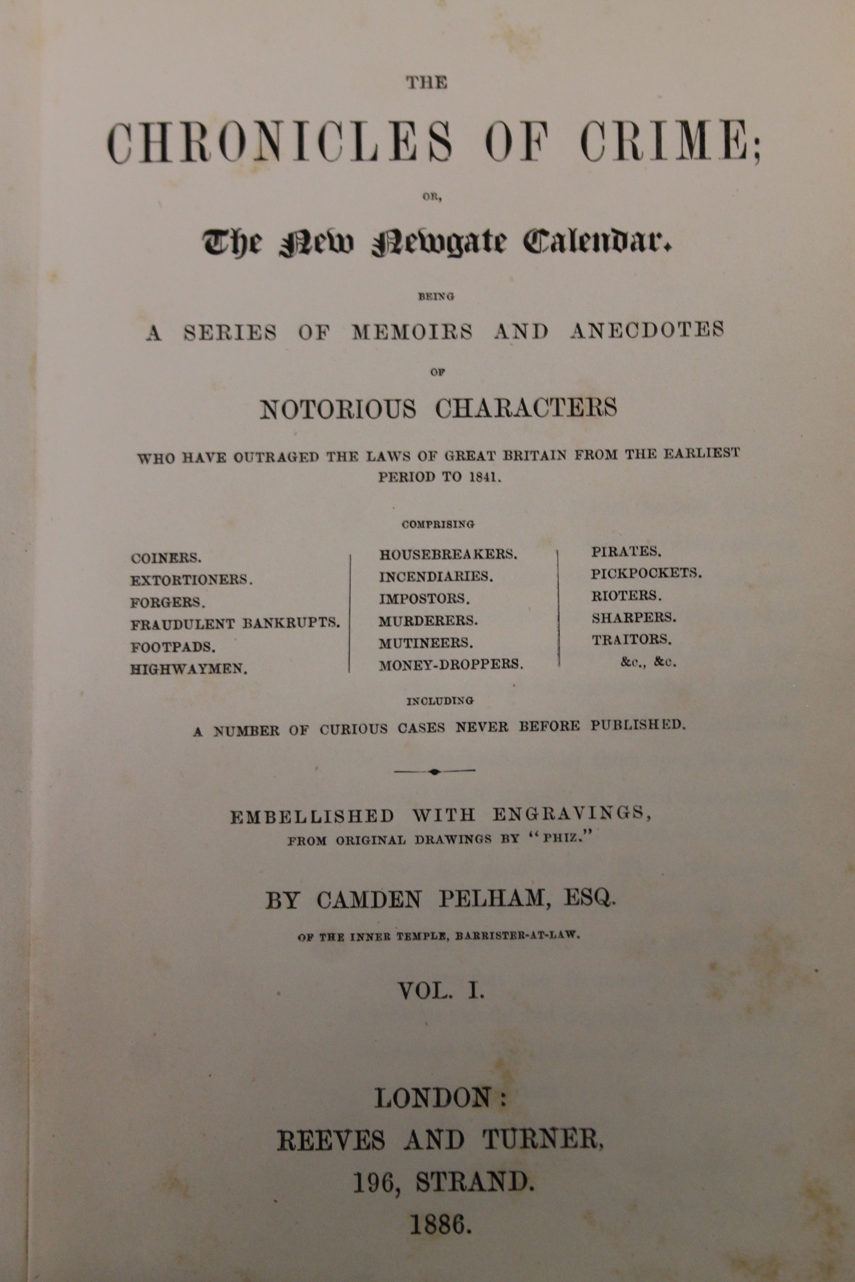 Hutchinson (Horace), Dreams and Their Meanings, 1901; together with Pelham, The Chronicles of Crime, - Image 15 of 63