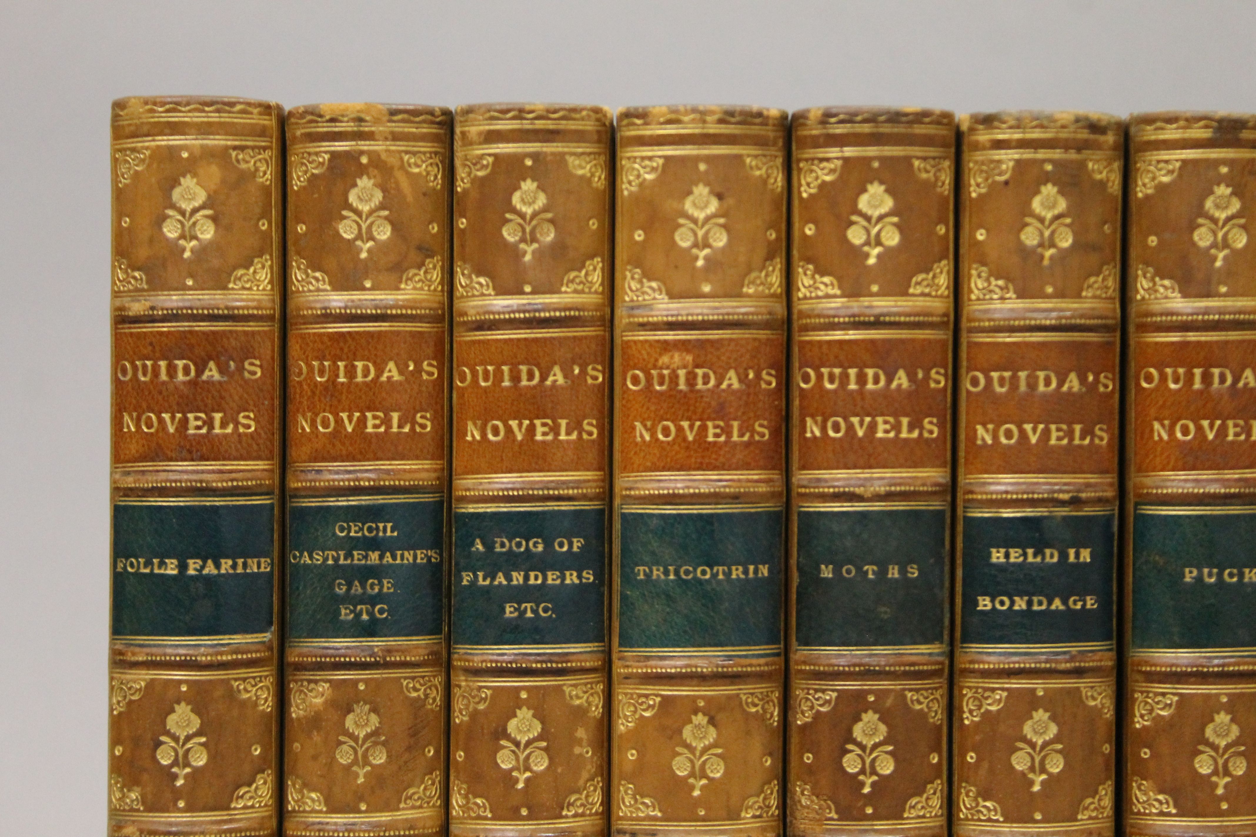 Ouida (La Ramee Marie Louise de), Novels, 17 volumes bound in matching half brown calf, - Image 2 of 9