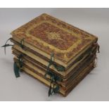Rashi, The Torah (in Hebrew) 5 volumes, 4to, contemporary speckled calf, decorated in gilt,