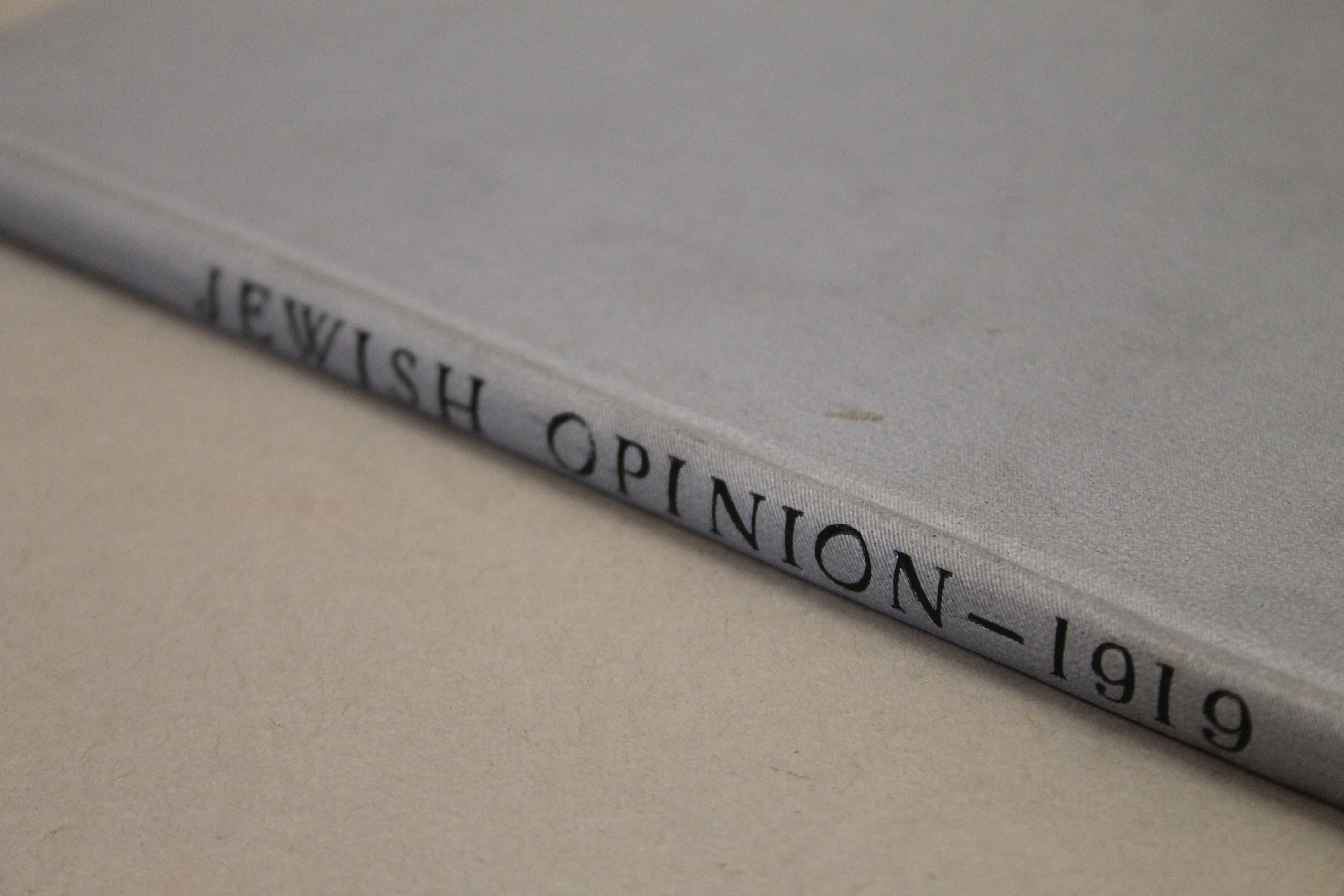Jewish Opinion, The Bulletin of the League of Jews, 1919; and nine other Jewish titles. - Image 3 of 42