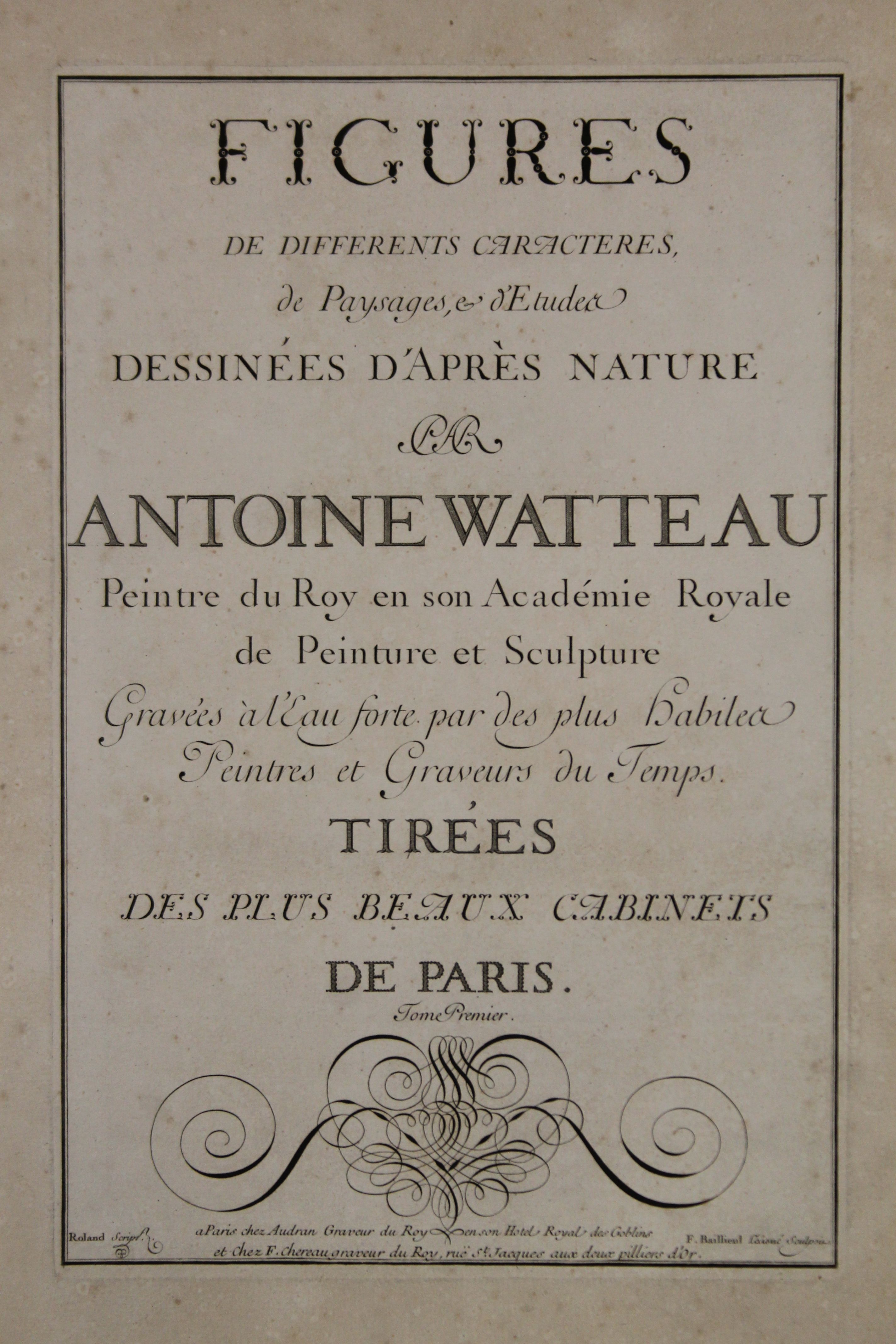 Watteau (Jean Antione), Figures de Differents Caracteres de Paysages et d'Etudes, - Image 4 of 12