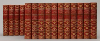 Lytton (Lord), Works, 26 vols, finely bound in half red morocco, spines decorated in gilt,