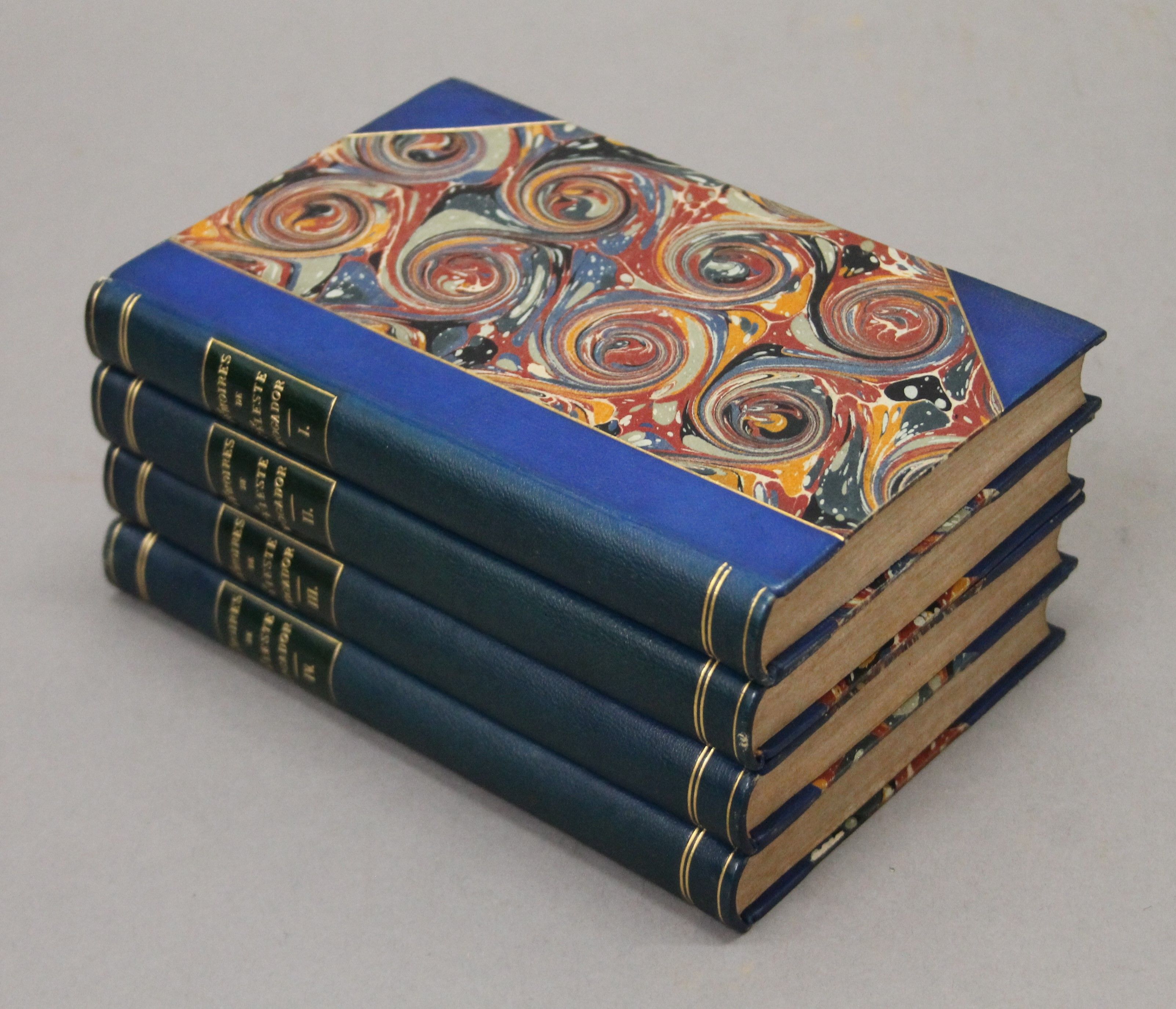 Mogador (Celeste), Memoires de Celeste Mogador, 4 vols, finely bound in half blue morocco, Paris, - Image 2 of 31