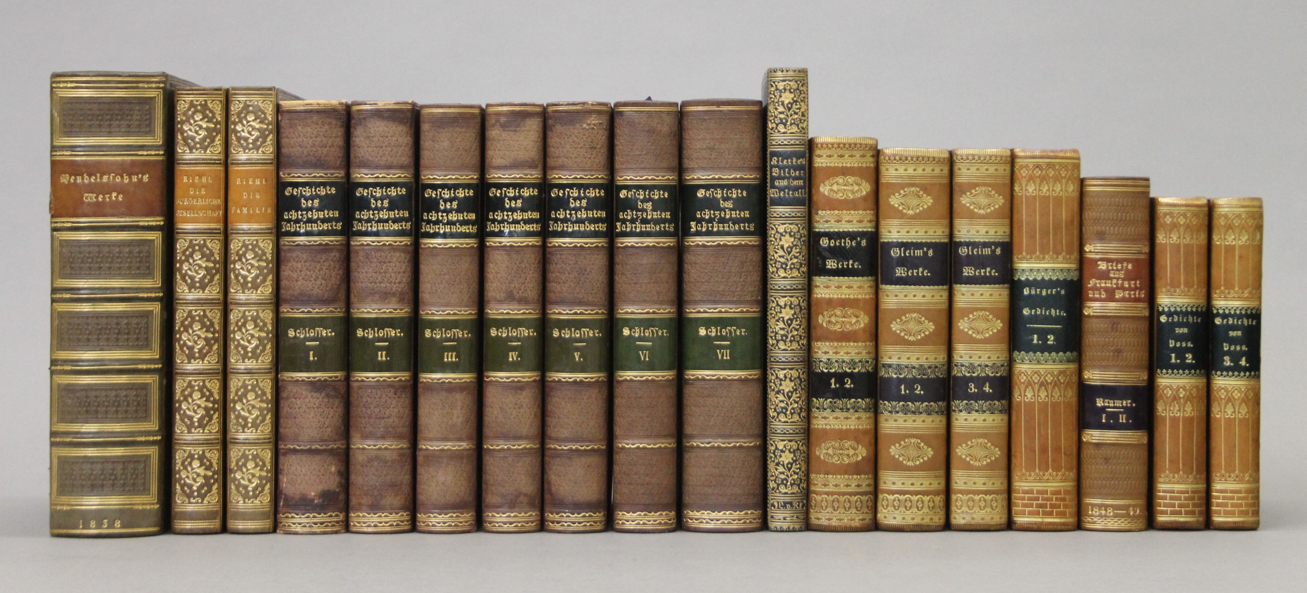 German Literature, 42 volumes, finely bound, some by Leighton. - Bild 2 aus 102