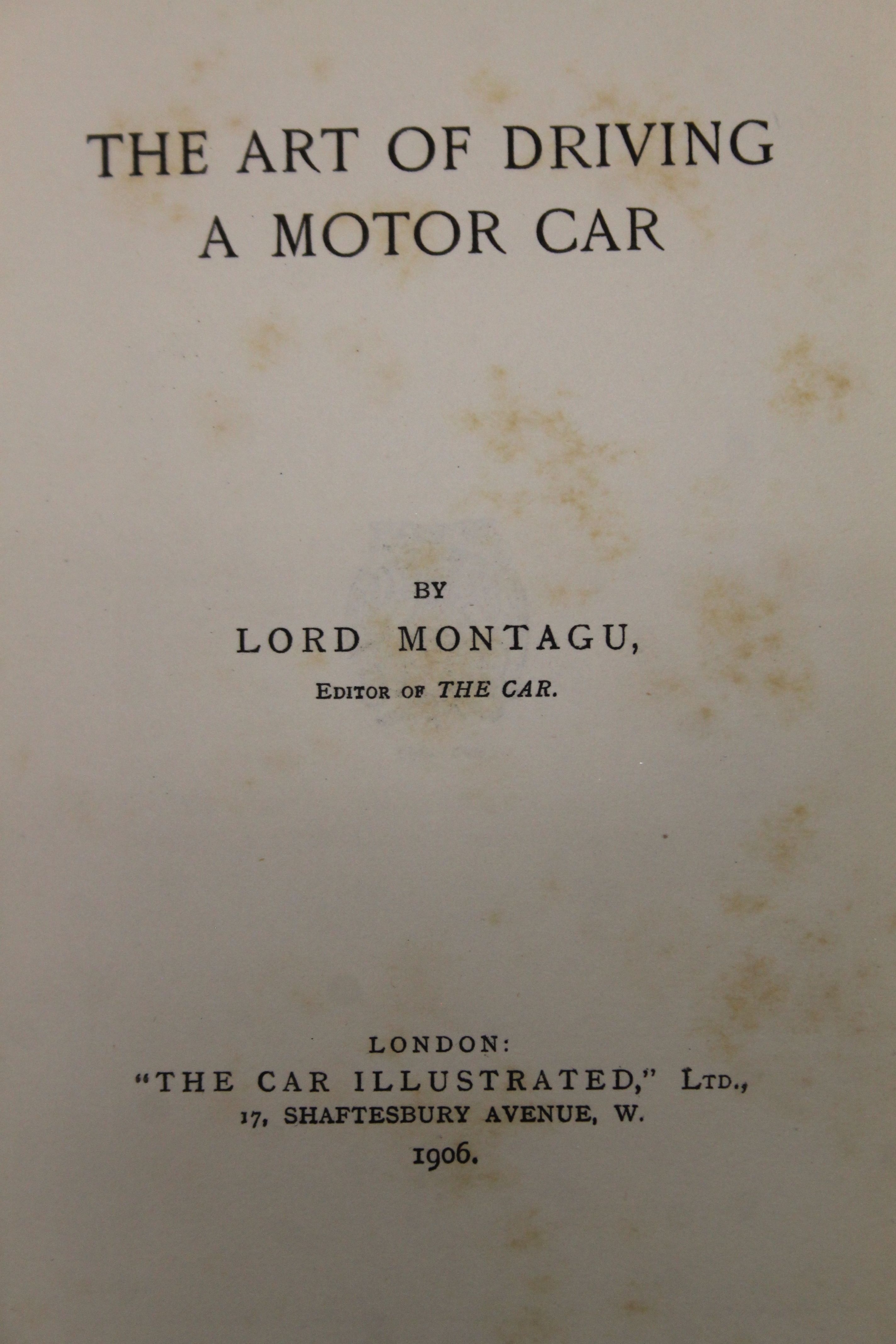 Thompson (Sir Henry), The Motor-Car Its Nature, Use and Management, Frederick Warne, - Image 41 of 56