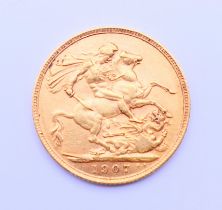 A 1907 sovereign.