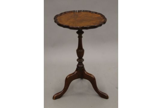 A French pot cupboard, a Victorian mahogany stool and a walnut-topped wine table. The former 36. - Image 4 of 6