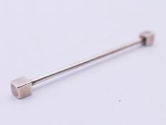 A silver pin, hallmarked for Birmingham. 5.25 cm long.