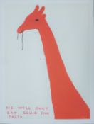 SHRIGLEY, DAVID OBE (born 1968) British (AR), He Will Only Eat Squid Ink Pasta,