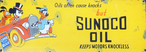 An enamel oil sign. 60 x 22 cm.