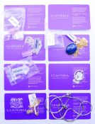 A quantity of silver jewellery with Gemporia certificates, to include necklaces, pendants, a ring,