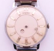 A gentleman's Aureole wristwatch. 4 cm wide.