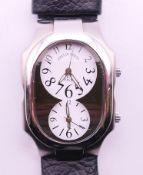 A boxed Philip Stein wristwatch 3.5 cm wide.