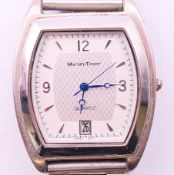 A boxed Mathey-Tissot gentleman's wristwatch. 3.5 cm wide.