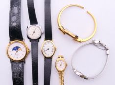 A Royal Moonphase wristwatch , a Timex stainless steel wristwatch, an Avia Incabloc wristwatch,