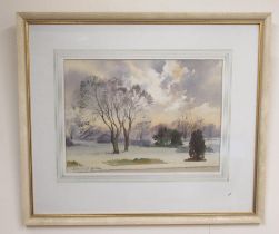 Edward S. Billin (British 1911-1995); Trees in a Landscape, watercolour, signed, with Royal