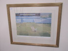 'A Record Stroke' print of Cornhill Test - England v Pakistan July 1992, Signed Craig Campbell