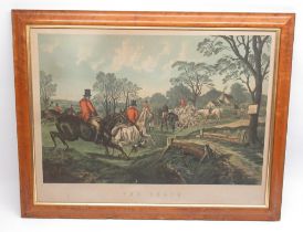 After Herring; Set of four Hunting prints, 'The Meet, Breaking Cover, Full Cry & The Death' in