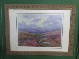 Elizabeth M Halstead (British C20th); 'Deep Purple', ltd.ed. colour print, signed, titled and