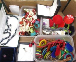 *WITHDRAWN* Collection of colourful statement jewellery including Perspex cherry necklace and matchi