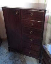 Stag Minstrel six drawer combination Gents wardrobe, W97cm D59cm H126cm