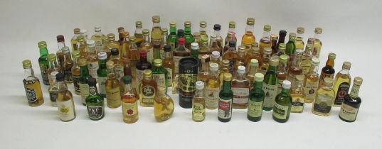 Large collection of whisky miniatures inc. Glen Grant, Bunnahabhain, Tullamore Dew, Four Roses,