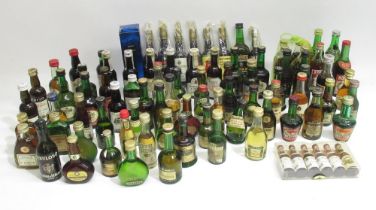 Collection of Sherry, Cognac, Brandy, Armagnac miniatures inc. Prince hubert de Polignac,