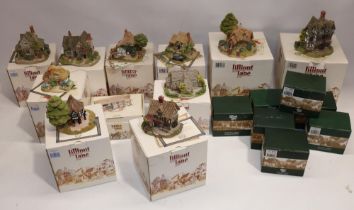 Collection of boxed Lilliput Lane models, incl. 'The Priest's House', 'Heaven Lea Cottage', '