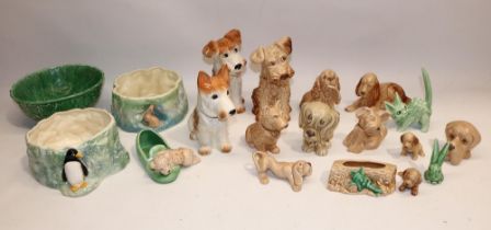 Collection of Sylvac ceramics incl. animal figures, predominantly dogs (qty.)
