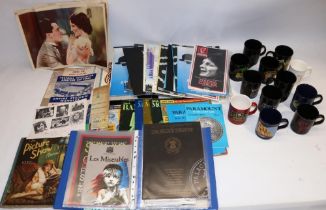 Collection of ephemera, incl. mounted football programmes with related tickets, signed photo montage