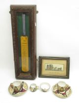 Wood cased facsimile signed miniature cricket bat of the England & West Indies 1968 cricket teams,