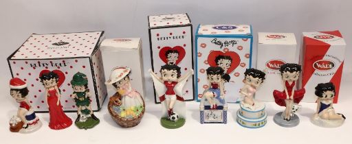 Collection of Wade Betty Boop figures incl. limited editions: 'Red Dress Cool Breeze', 'Betty in