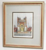 Harold Riley (British 1934-2023); 'The Yellow Door' ltd.ed colour print, pub. Grove Galleries,