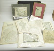Folio containing various c19th and c20th maps