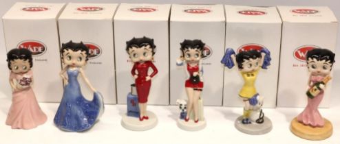 Collection of limited editon Wade Betty Boop figures: 'Cheers 15 Years', 'Cheerleader', 'Rose', '