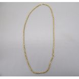 14ct yellow gold rope twist chain necklace, stamped 14k, 51cm, 15.2g