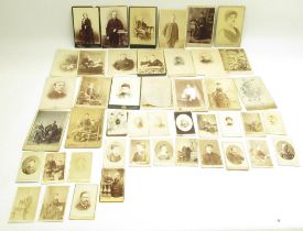 Two cabinet card photographs by Oliver Sarony of Scarborough and a collection of other cabinet cards