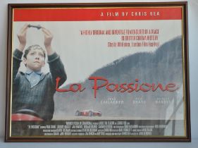 Large framed movie poster for "La Passione" starring Sean Gallagher, Paul Shane and Shirley