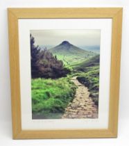 Stephen Hansey (British Contemporary); 'The Path to Roseberry' colour photo. print, signed and