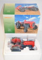 Boxed Universal Hobbies 1/16 scale diecast Massey Ferguson MF35X tractor model in mint condition,