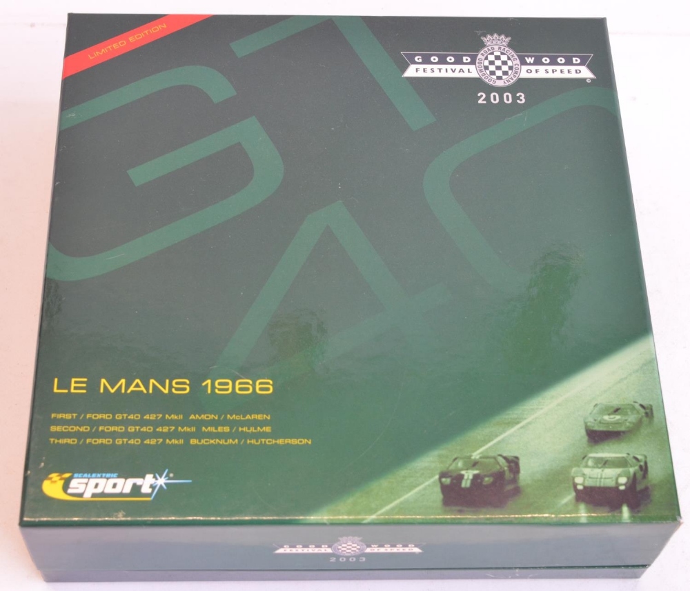 Scalextric C2529 limited edition Goodwood Festival Of Speed Le Mans 1966 3 Ford GT40 (weathered) car