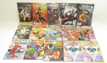 Marvels Nova – Nova (1994-1995) #1 (x2) 2-14, 16 & 18, Nova The Human Rocket (1999)#1-7, Nova Vol.