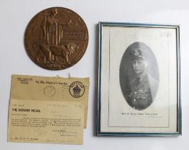 Death Penny to GEORGE WATKINS, framed picture of Prince Albert, Confirmation letter for the award of