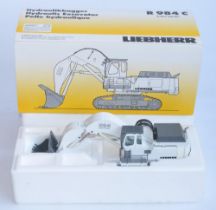 Boxed highly detailed Conrad 1/50 scale diecast Liebherr R984C Litronic Hydraulic Excavator model (