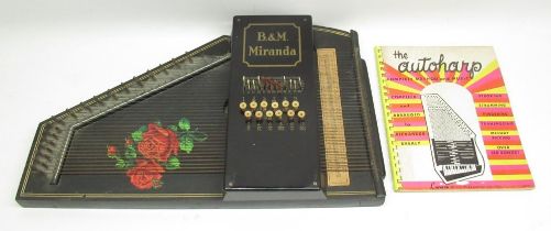 B & M Miranda Autoharp, with The Autoharp Complete Method and Music compiled and arranged by